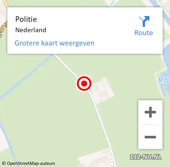 Locatie op kaart van de 112 melding: Politie Nederland op 11 januari 2024 17:58