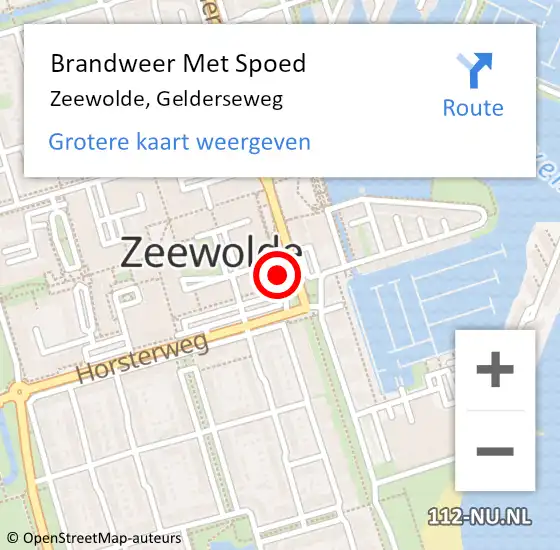 Locatie op kaart van de 112 melding: Brandweer Met Spoed Naar Zeewolde, Gelderseweg op 11 januari 2024 18:35