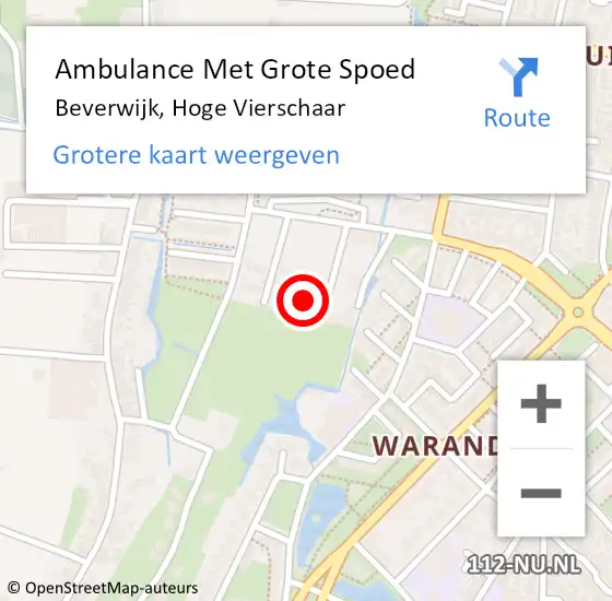 Locatie op kaart van de 112 melding: Ambulance Met Grote Spoed Naar Beverwijk, Hoge Vierschaar op 11 januari 2024 19:15