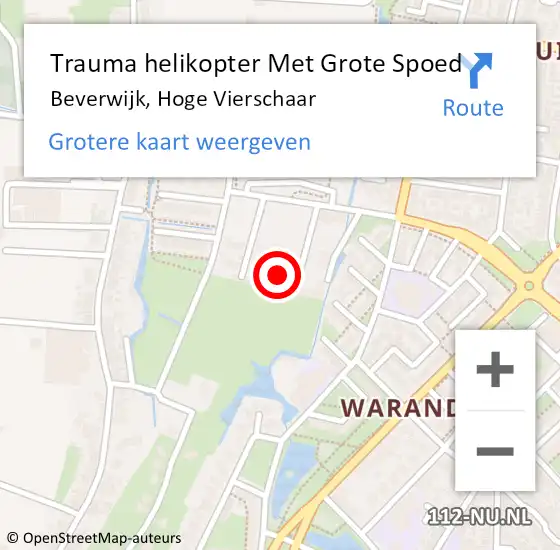 Locatie op kaart van de 112 melding: Trauma helikopter Met Grote Spoed Naar Beverwijk, Hoge Vierschaar op 11 januari 2024 19:16