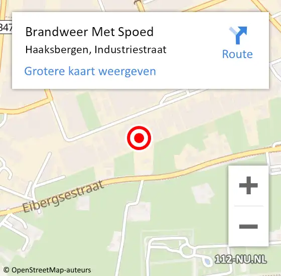 Locatie op kaart van de 112 melding: Brandweer Met Spoed Naar Haaksbergen, Industriestraat op 12 januari 2024 02:49