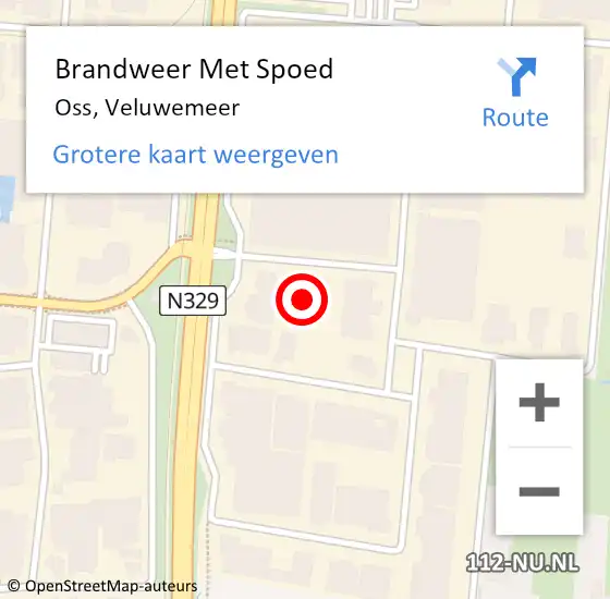 Locatie op kaart van de 112 melding: Brandweer Met Spoed Naar Oss, Veluwemeer op 12 januari 2024 12:59