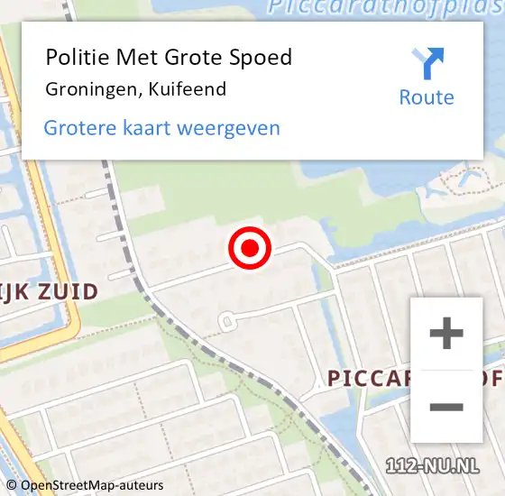 Locatie op kaart van de 112 melding: Politie Met Grote Spoed Naar Groningen, Kuifeend op 12 januari 2024 14:14