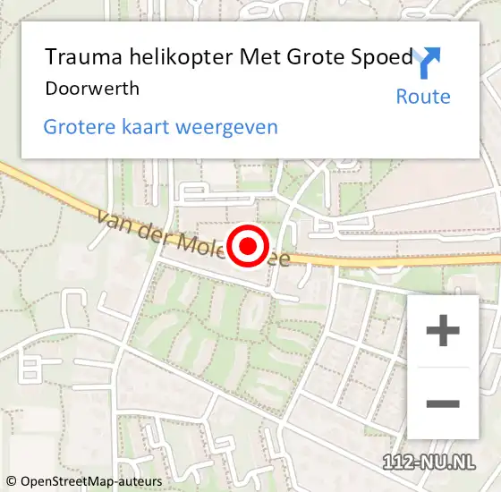 Locatie op kaart van de 112 melding: Trauma helikopter Met Grote Spoed Naar Doorwerth op 13 januari 2024 11:10