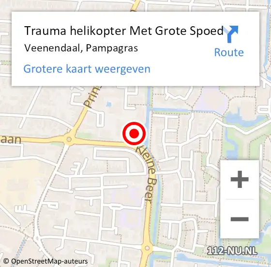 Locatie op kaart van de 112 melding: Trauma helikopter Met Grote Spoed Naar Veenendaal, Pampagras op 13 januari 2024 13:30