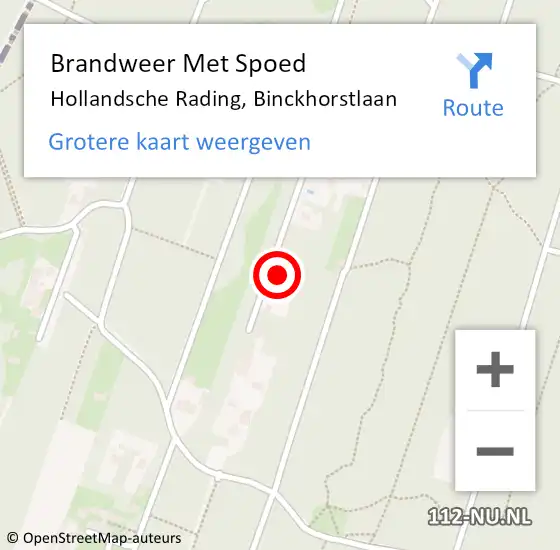 Locatie op kaart van de 112 melding: Brandweer Met Spoed Naar Hollandsche Rading, Binckhorstlaan op 13 januari 2024 17:29