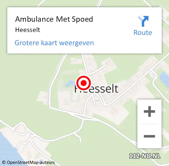 Locatie op kaart van de 112 melding: Ambulance Met Spoed Naar Heesselt op 13 januari 2024 17:37