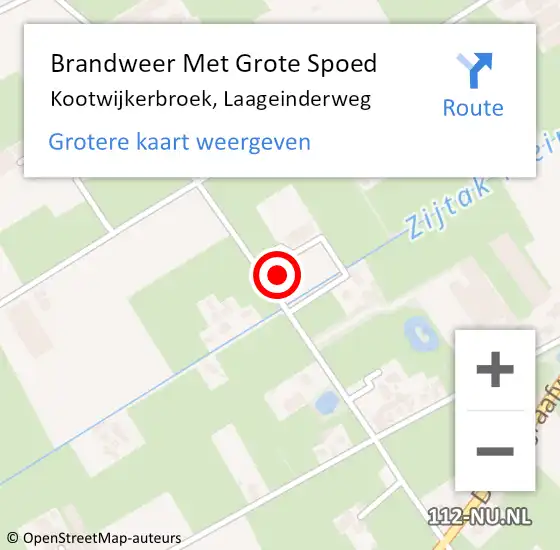 Locatie op kaart van de 112 melding: Brandweer Met Grote Spoed Naar Kootwijkerbroek, Laageinderweg op 14 januari 2024 02:27