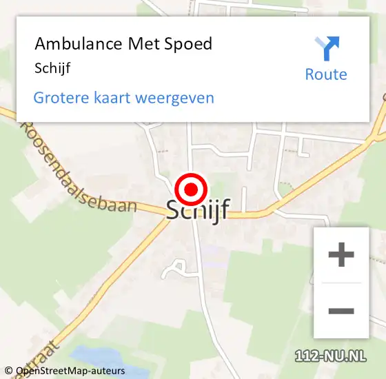 Locatie op kaart van de 112 melding: Ambulance Met Spoed Naar Schijf op 14 januari 2024 07:06