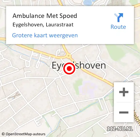 Locatie op kaart van de 112 melding: Ambulance Met Spoed Naar Eygelshoven, Laurastraat op 22 september 2014 08:49