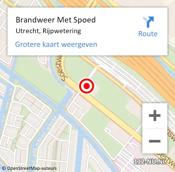 Locatie op kaart van de 112 melding: Brandweer Met Spoed Naar Utrecht, Rijpwetering op 15 januari 2024 05:57