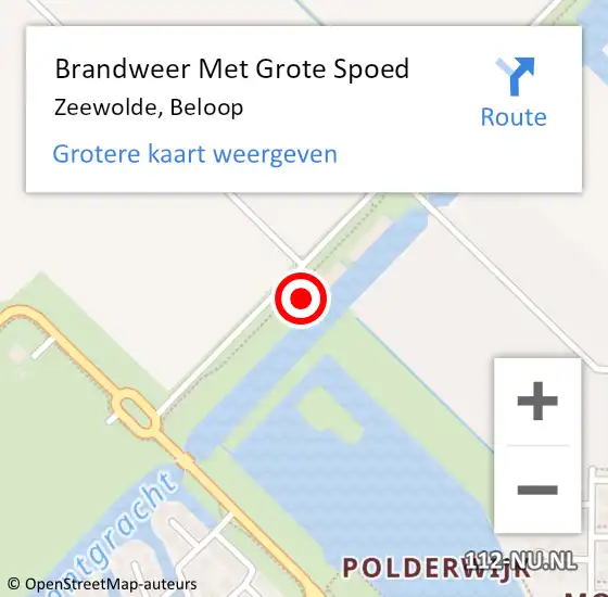 Locatie op kaart van de 112 melding: Brandweer Met Grote Spoed Naar Zeewolde, Beloop op 15 januari 2024 17:11