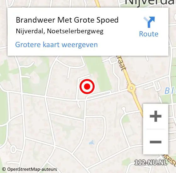 Locatie op kaart van de 112 melding: Brandweer Met Grote Spoed Naar Nijverdal, Noetselerbergweg op 22 september 2014 11:09