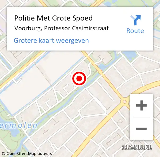 Locatie op kaart van de 112 melding: Politie Met Grote Spoed Naar Voorburg, Professor Casimirstraat op 15 januari 2024 19:42