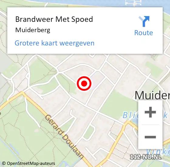 Locatie op kaart van de 112 melding: Brandweer Met Spoed Naar Muiderberg op 15 januari 2024 19:56