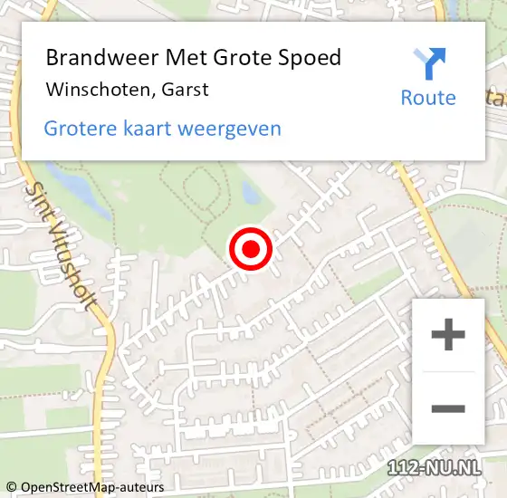 Locatie op kaart van de 112 melding: Brandweer Met Grote Spoed Naar Winschoten, Garst op 15 januari 2024 20:56