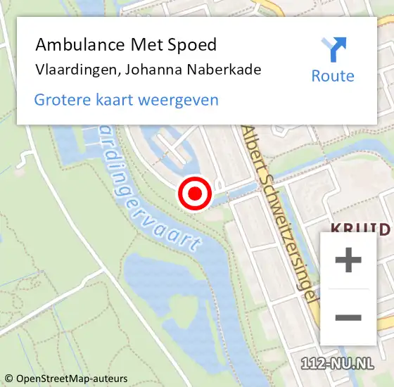 Locatie op kaart van de 112 melding: Ambulance Met Spoed Naar Vlaardingen, Johanna Naberkade op 16 januari 2024 12:05