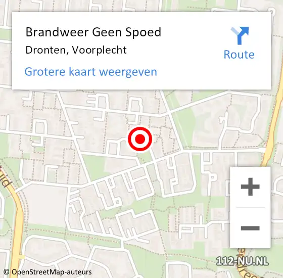 Locatie op kaart van de 112 melding: Brandweer Geen Spoed Naar Dronten, Voorplecht op 17 januari 2024 04:48