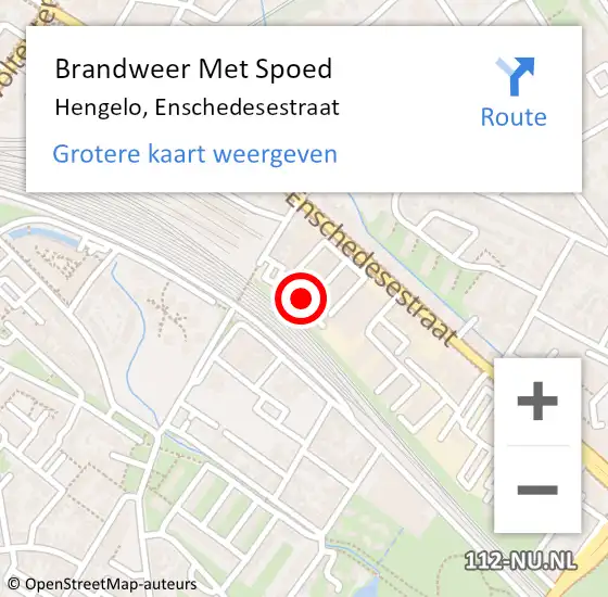 Locatie op kaart van de 112 melding: Brandweer Met Spoed Naar Hengelo, Enschedesestraat op 17 januari 2024 12:20