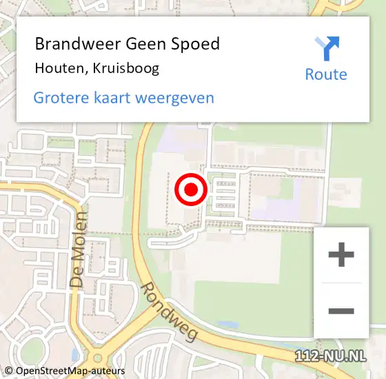 Locatie op kaart van de 112 melding: Brandweer Geen Spoed Naar Houten, Kruisboog op 17 januari 2024 14:09