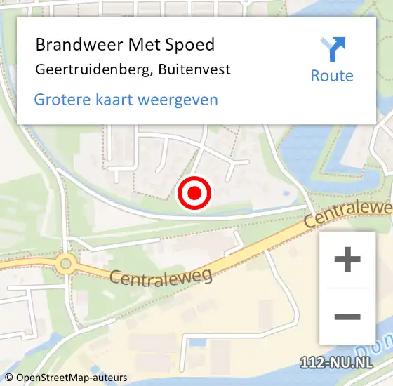 Locatie op kaart van de 112 melding: Brandweer Met Spoed Naar Geertruidenberg, Buitenvest op 17 januari 2024 14:45