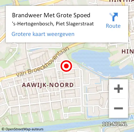Locatie op kaart van de 112 melding: Brandweer Met Grote Spoed Naar 's-Hertogenbosch, Piet Slagerstraat op 17 januari 2024 15:42