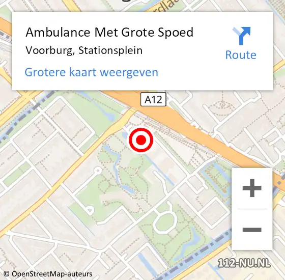 Locatie op kaart van de 112 melding: Ambulance Met Grote Spoed Naar Voorburg, Stationsplein op 18 januari 2024 02:59