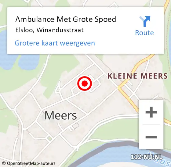 Locatie op kaart van de 112 melding: Ambulance Met Grote Spoed Naar Elsloo, Winandusstraat op 22 september 2014 15:37