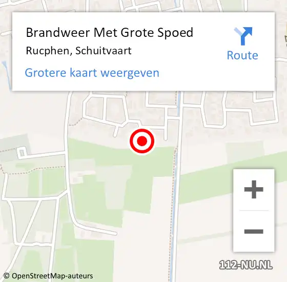 Locatie op kaart van de 112 melding: Brandweer Met Grote Spoed Naar Rucphen, Schuitvaart op 18 januari 2024 10:45