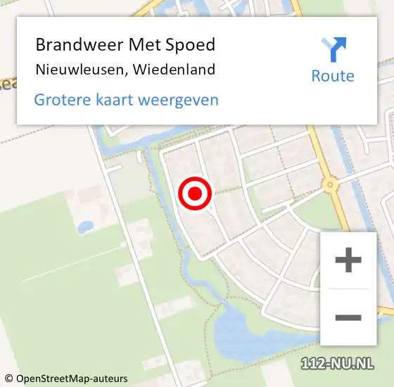 Locatie op kaart van de 112 melding: Brandweer Met Spoed Naar Nieuwleusen, Wiedenland op 18 januari 2024 18:16