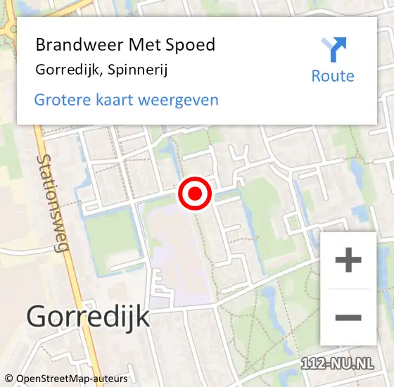 Locatie op kaart van de 112 melding: Brandweer Met Spoed Naar Gorredijk, Spinnerij op 19 januari 2024 05:15