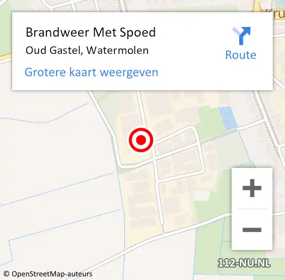 Locatie op kaart van de 112 melding: Brandweer Met Spoed Naar Oud Gastel, Watermolen op 19 januari 2024 08:33