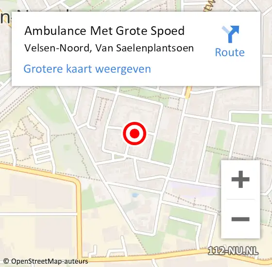 Locatie op kaart van de 112 melding: Ambulance Met Grote Spoed Naar Velsen-Noord, Van Saelenplantsoen op 19 januari 2024 12:17