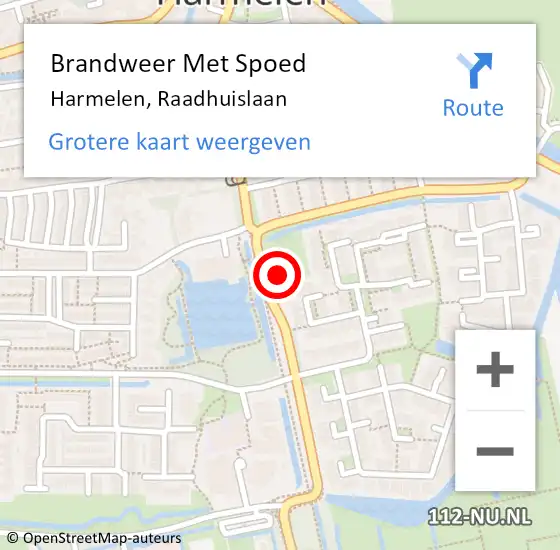 Locatie op kaart van de 112 melding: Brandweer Met Spoed Naar Harmelen, Raadhuislaan op 19 januari 2024 13:50