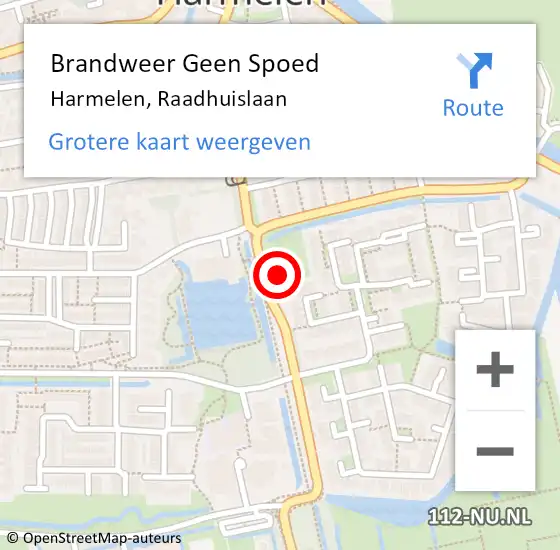 Locatie op kaart van de 112 melding: Brandweer Geen Spoed Naar Harmelen, Raadhuislaan op 19 januari 2024 14:11