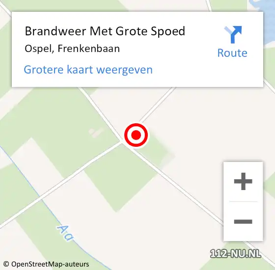 Locatie op kaart van de 112 melding: Brandweer Met Grote Spoed Naar Ospel, Frenkenbaan op 19 januari 2024 14:33