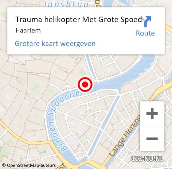 Locatie op kaart van de 112 melding: Trauma helikopter Met Grote Spoed Naar Haarlem op 19 januari 2024 21:15