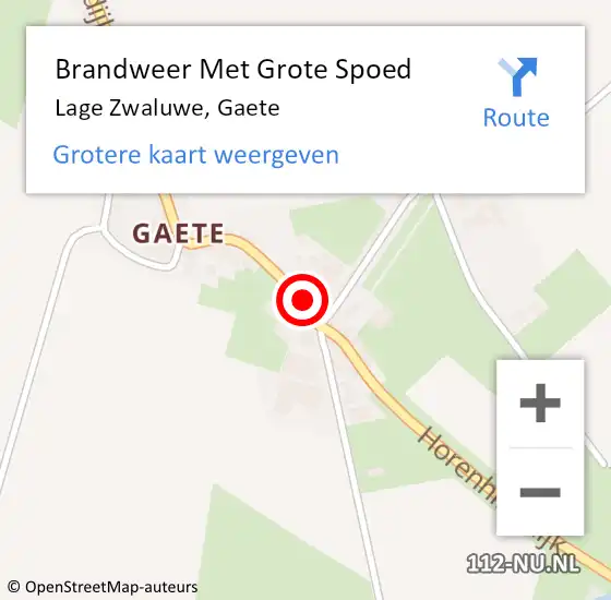 Locatie op kaart van de 112 melding: Brandweer Met Grote Spoed Naar Lage Zwaluwe, Gaete op 19 januari 2024 23:41