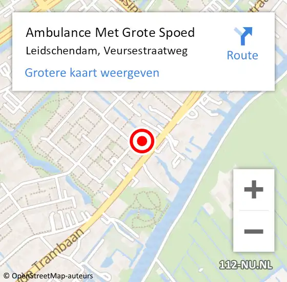 Locatie op kaart van de 112 melding: Ambulance Met Grote Spoed Naar Leidschendam, Veursestraatweg op 20 januari 2024 05:57