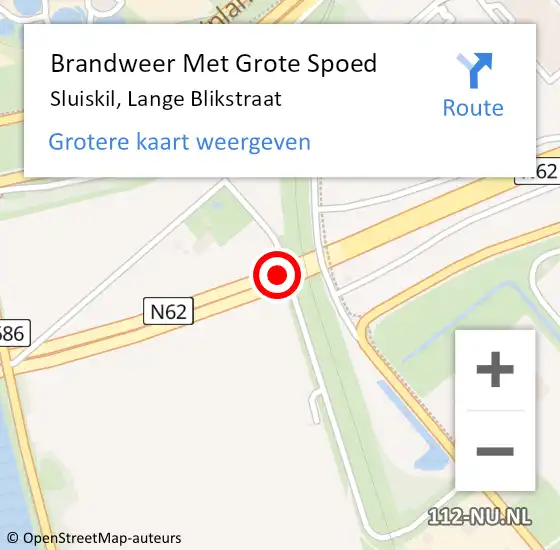 Locatie op kaart van de 112 melding: Brandweer Met Grote Spoed Naar Sluiskil, Lange Blikstraat op 20 januari 2024 08:31