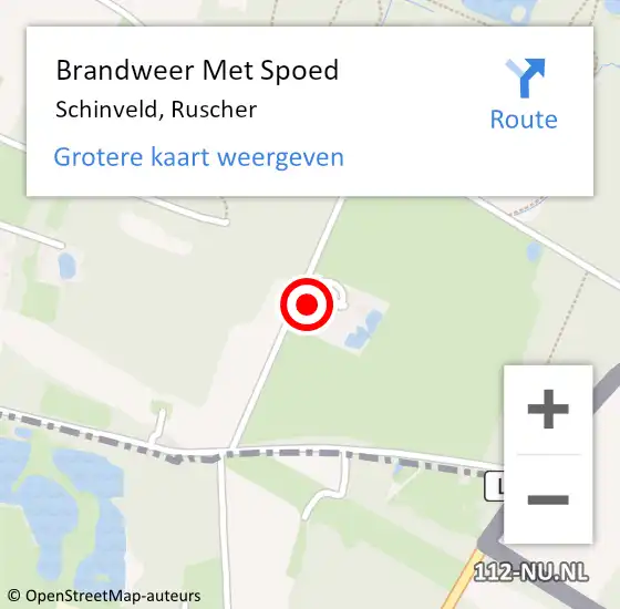 Locatie op kaart van de 112 melding: Brandweer Met Spoed Naar Schinveld, Ruscher op 20 januari 2024 10:13