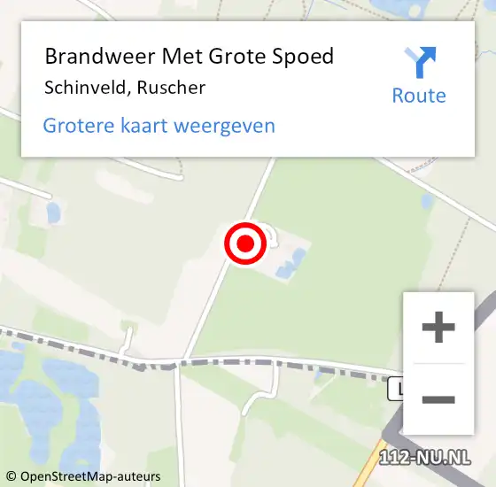 Locatie op kaart van de 112 melding: Brandweer Met Grote Spoed Naar Schinveld, Ruscher op 20 januari 2024 10:18