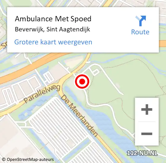 Locatie op kaart van de 112 melding: Ambulance Met Spoed Naar Beverwijk, Sint Aagtendijk op 20 januari 2024 11:38