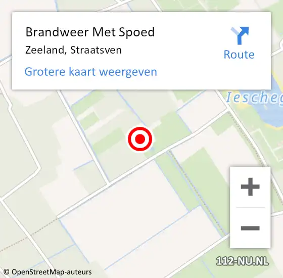 Locatie op kaart van de 112 melding: Brandweer Met Spoed Naar Zeeland, Straatsven op 20 januari 2024 13:45