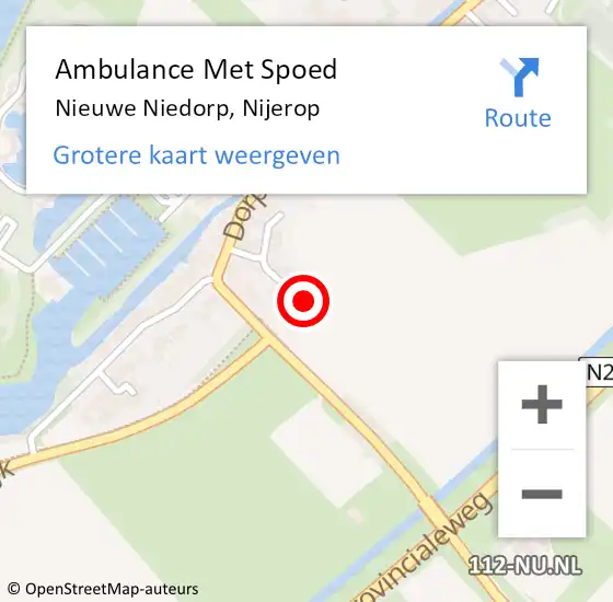 Locatie op kaart van de 112 melding: Ambulance Met Spoed Naar Nieuwe Niedorp, Nijerop op 20 januari 2024 15:32