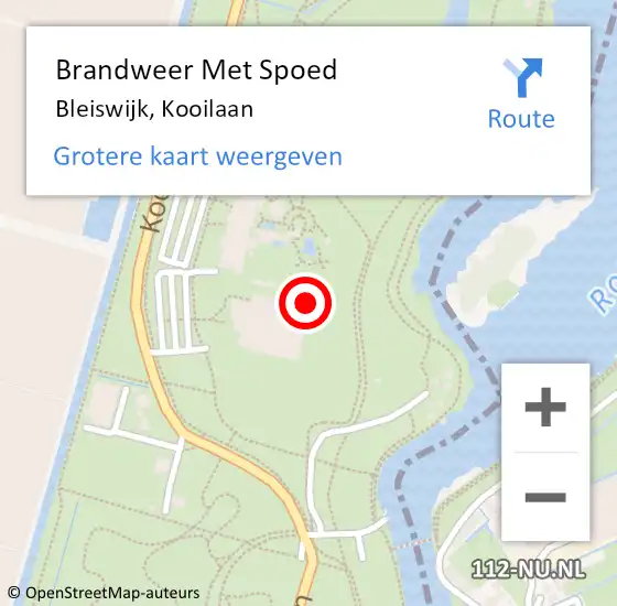 Locatie op kaart van de 112 melding: Brandweer Met Spoed Naar Bleiswijk, Kooilaan op 20 januari 2024 18:52