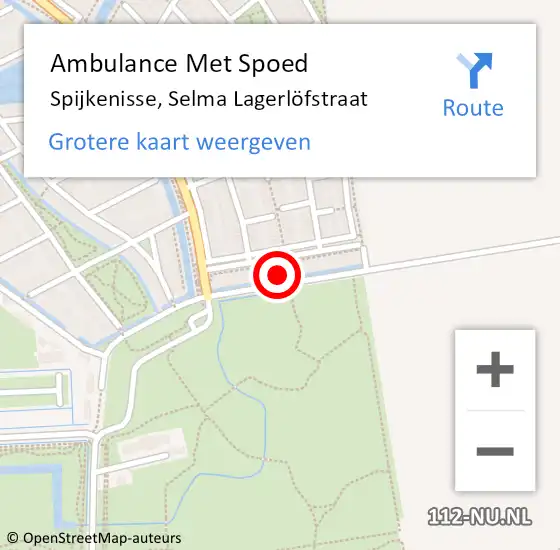 Locatie op kaart van de 112 melding: Ambulance Met Spoed Naar Spijkenisse, Selma Lagerlöfstraat op 21 januari 2024 04:14