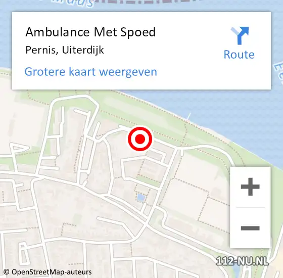 Locatie op kaart van de 112 melding: Ambulance Met Spoed Naar Pernis, Uiterdijk op 21 januari 2024 10:07