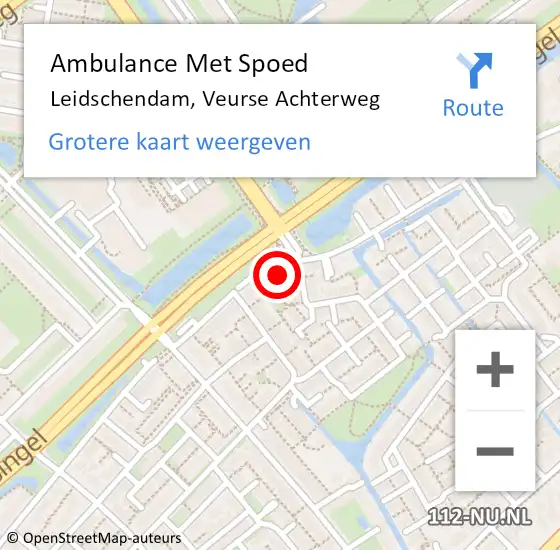 Locatie op kaart van de 112 melding: Ambulance Met Spoed Naar Leidschendam, Veurse Achterweg op 21 januari 2024 10:56