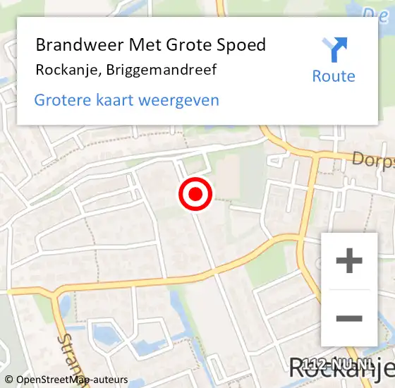 Locatie op kaart van de 112 melding: Brandweer Met Grote Spoed Naar Rockanje, Briggemandreef op 21 januari 2024 11:27